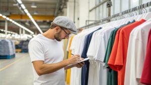 Sourcing high-quality wholesale t-shirts from China for printing business.