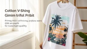 Cotton t-shirt with optimal GSM range for printing, showing clear, vibrant designs.