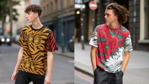 Trending t-shirt colors for 2024 including earthy tones, neon shades, and pastels.