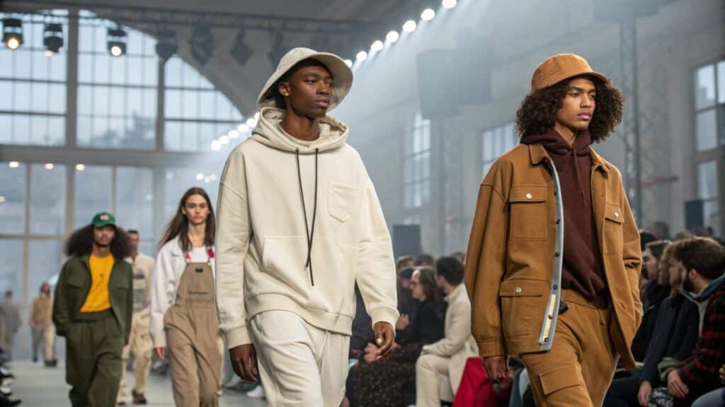 Key elements of classic hip hop fashion, including oversized clothing, bold graphics, and statement accessories.