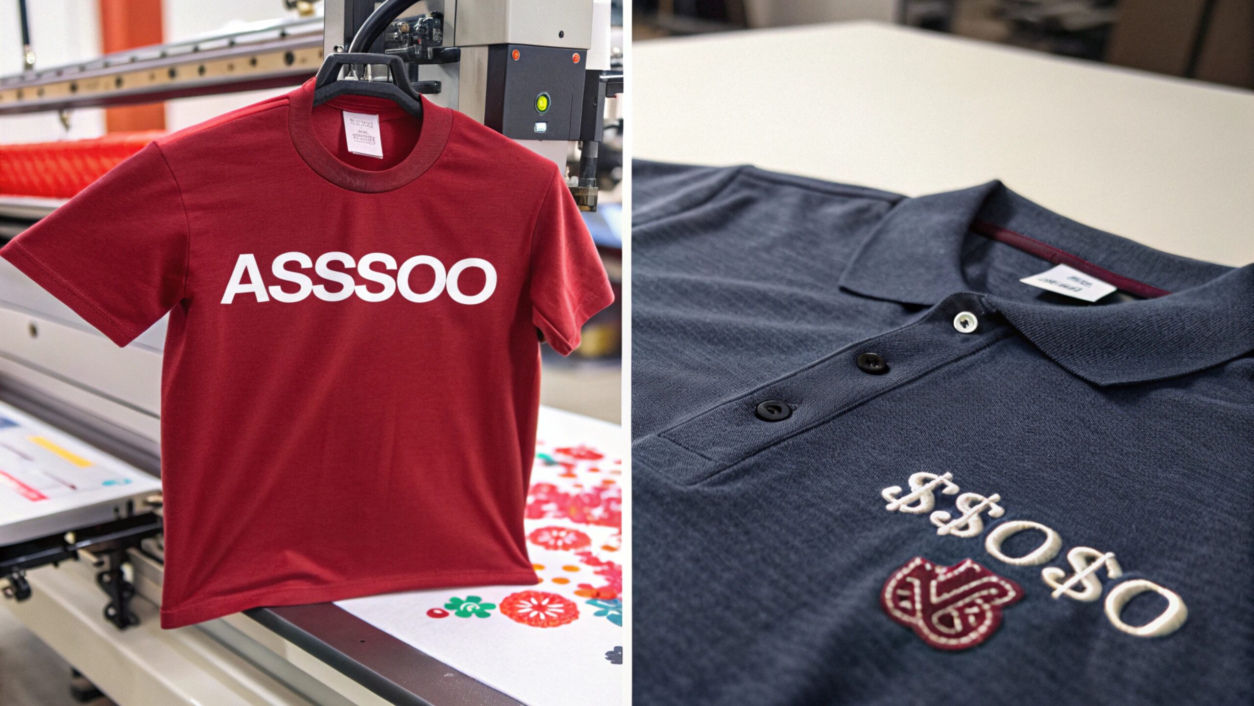Detailed cost breakdown comparing screen printing vs embroidery methods for custom apparel
