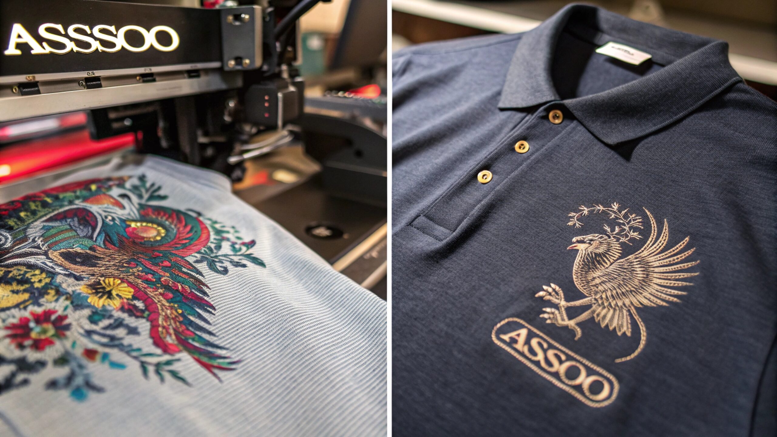 Comparison of design capabilities between screen printing vs embroidery techniques for apparel customization