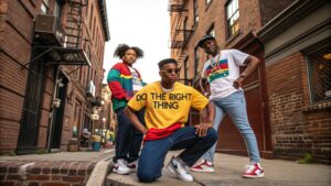 Custom "Do the Right Thing" t-shirt with bold text design